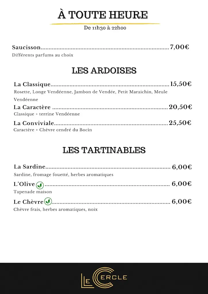 Menu_Le Cercle Restaurant Bar Animations_Bretignolles-sur-Mer_image_3