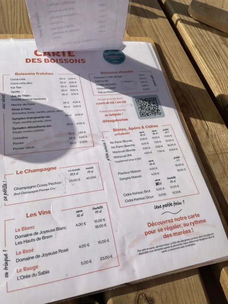 Menu_LES GABORIAS_Bretignolles-sur-Mer_image_1