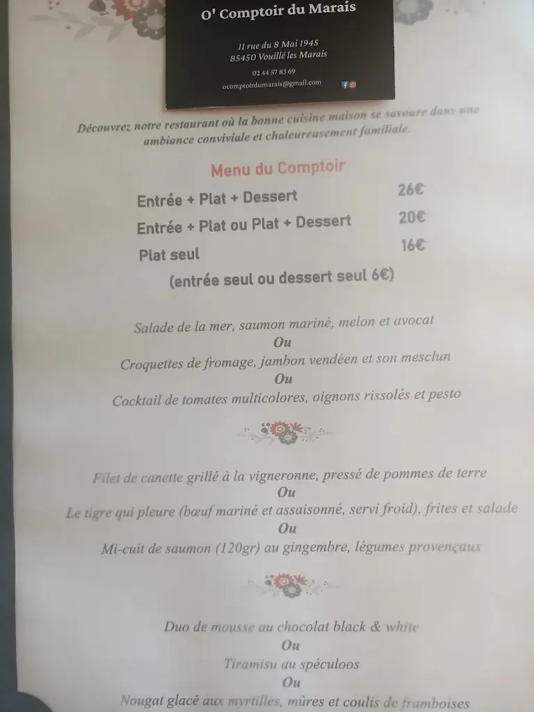 Menu_O'Comptoir du Marais_Vouillé-les-Marais_image_1