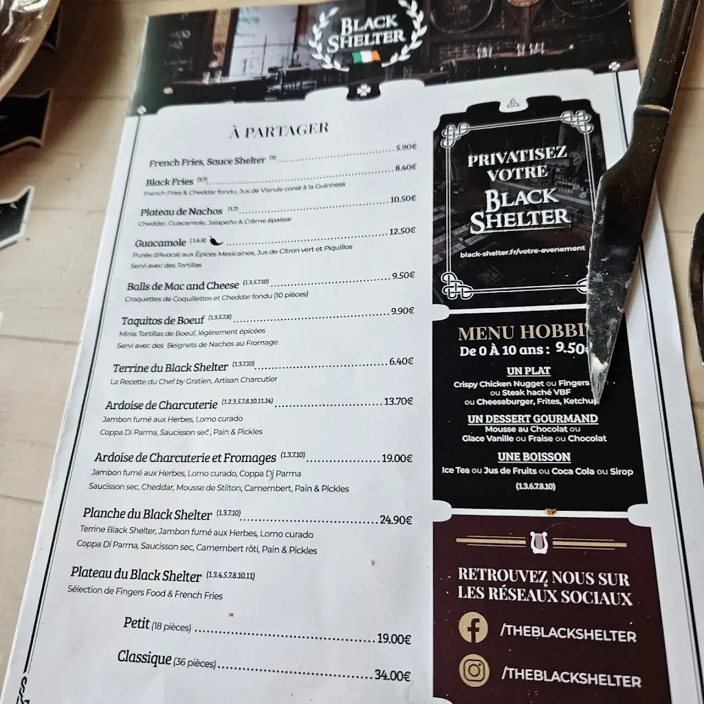 Menu_Black Shelter Carquefou_Carquefou_immagine_2