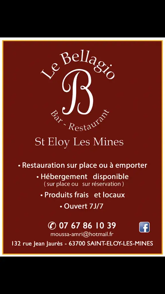 Menu_le bellagio_Saint-Éloy-les-Mines_image_1