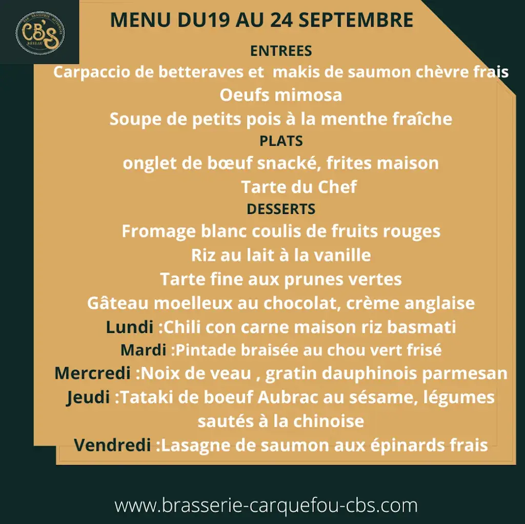 Bar Brasserie Carquefou - Cb's Network_Carquefou_menu_image_1
