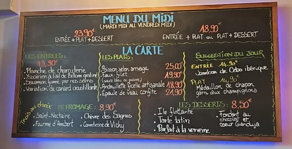 Menu_Les copains d'abord_Saint-Éloy-les-Mines_image_1