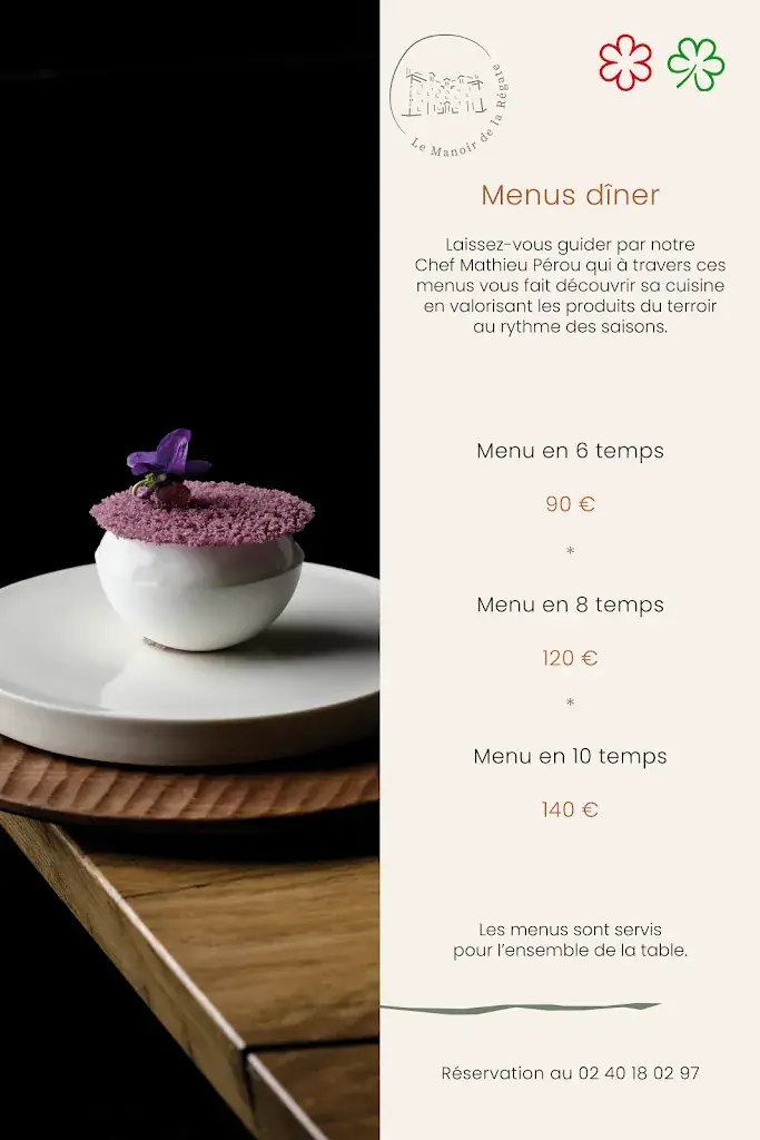 Menu_Le Manoir De La Régate_Nantes_immagine_1