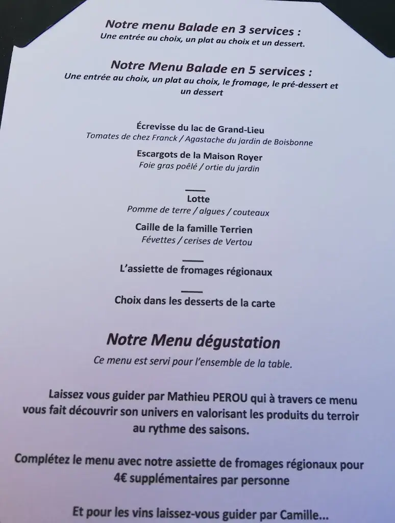 Menu_Le Manoir De La Régate_Nantes_immagine_4
