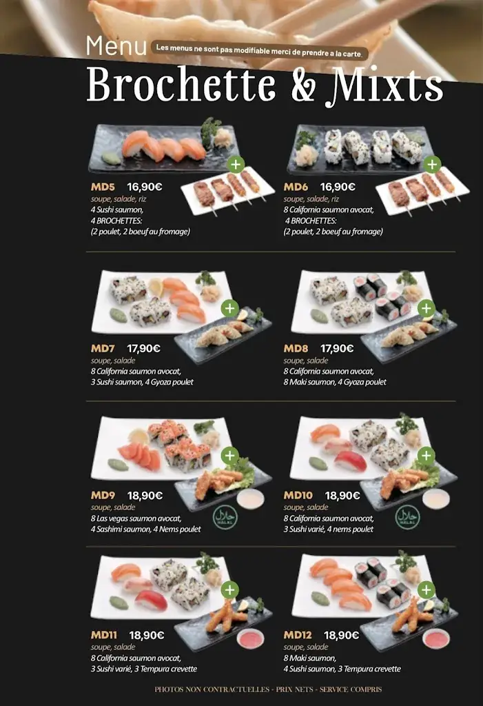 Menu_Restaurant Yuki Sushi_Challans_immagine_2