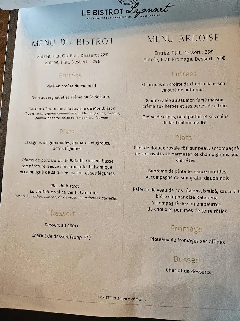 Menu_Le Bistrot Lyonnet_Andrézieux-Bouthéon_image_2