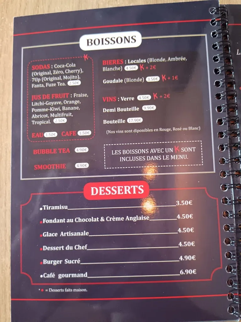 Menu_LE KLUB - Restaurant Burgers Challans_Challans_image_4