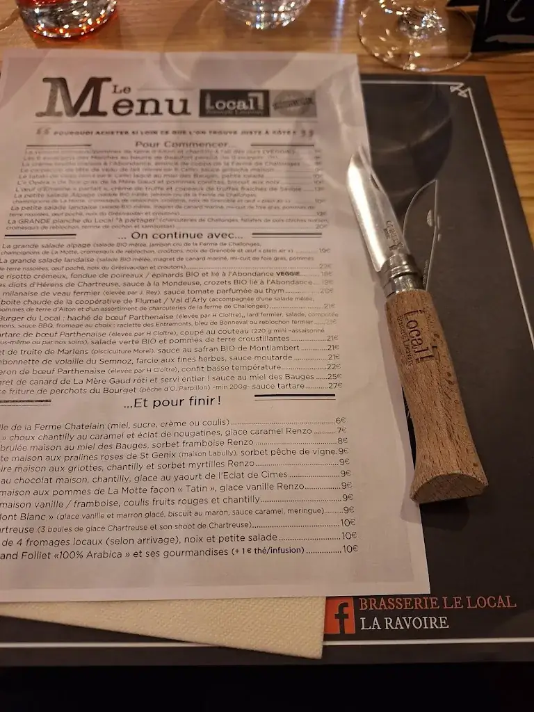 Menu_Brasserie Le Local_Ravoire_image_1