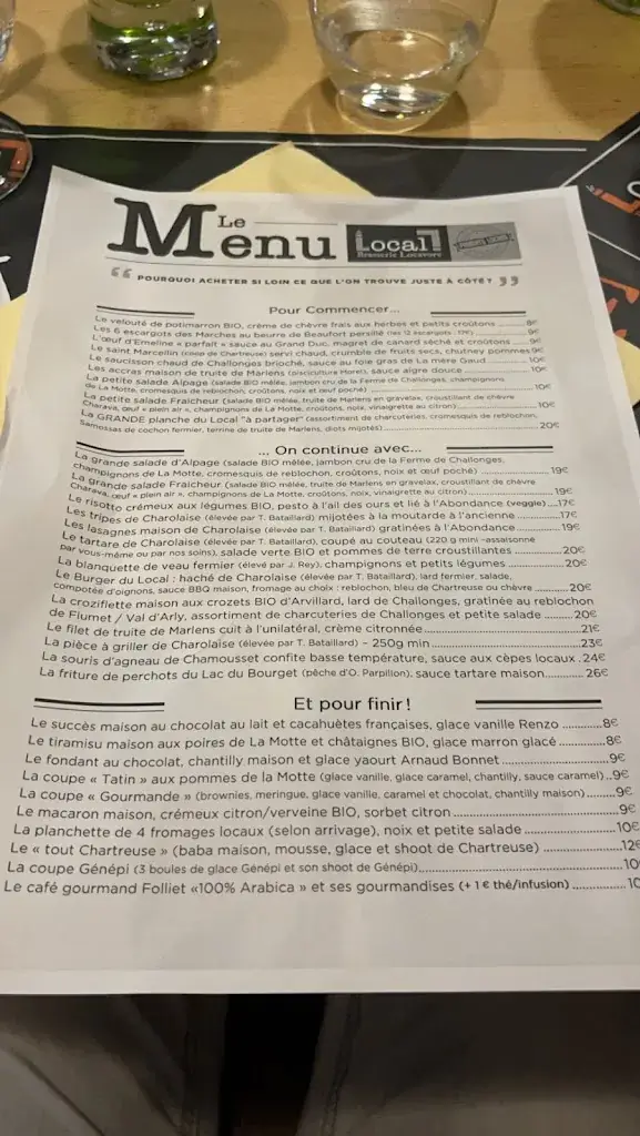 Menu_Brasserie Le Local_Ravoire_image_4