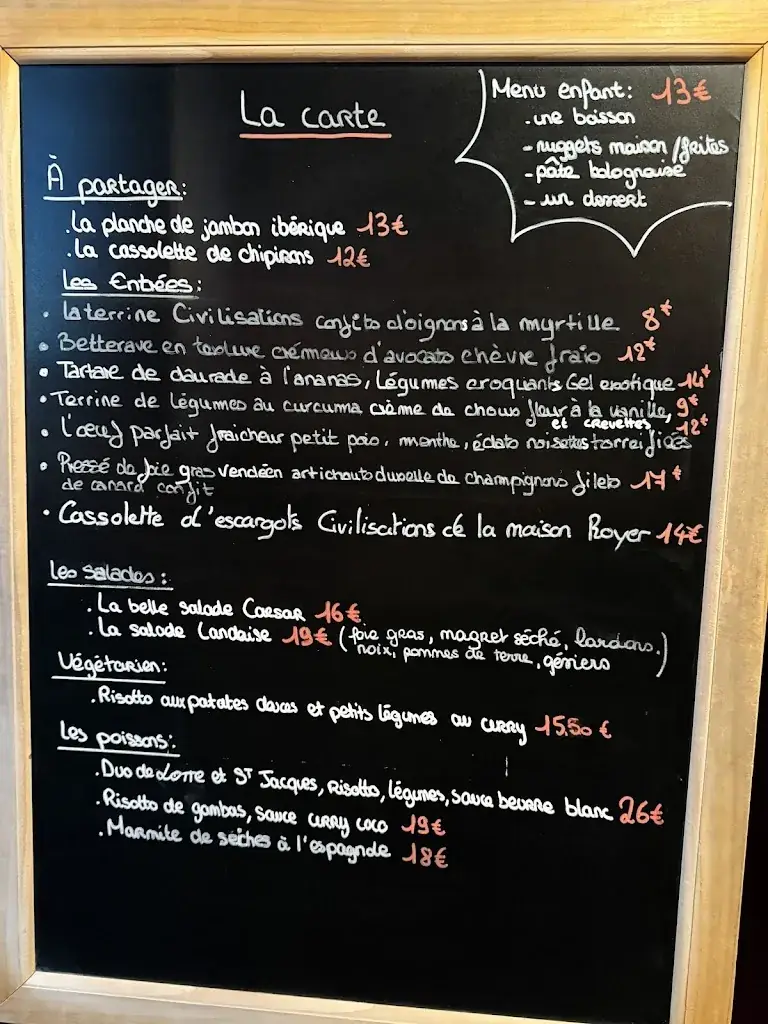 Menu_Restaurant Civilisations_Herbiers_image_4