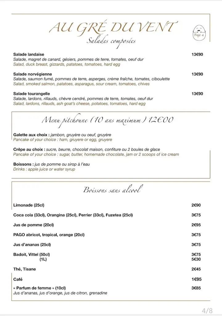 Menu_Au Gré du Vent_Chalonnes-sur-Loire_immagine_2