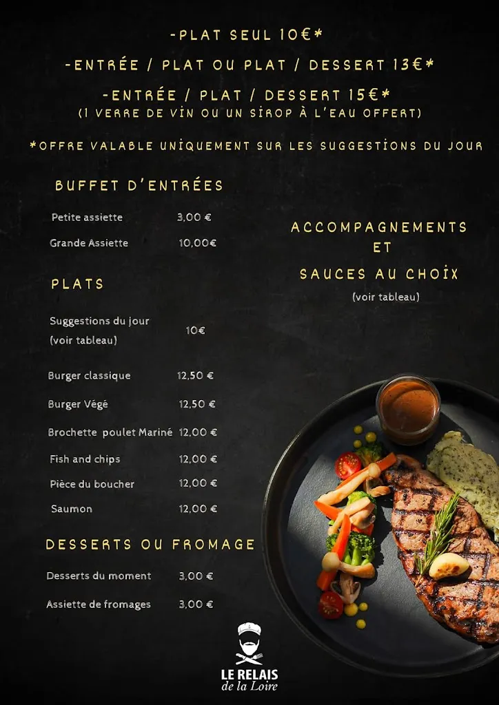 Menu_Le relais de la Loire - Restaurant du midi - Bistrot - Traiteur - Chalonnes-sur-Loire_Chalonnes-sur-Loire_image_2