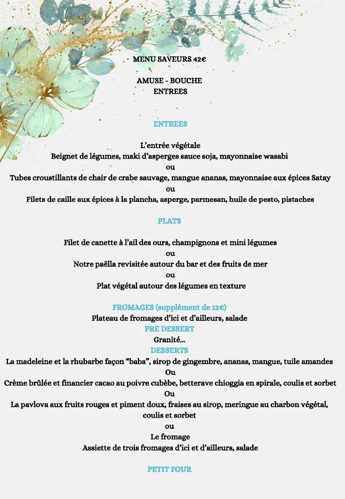 Menü_Logis Le Grand Hôtel Montval-sur-Loir_Montval-sur-Loir_Bild_1