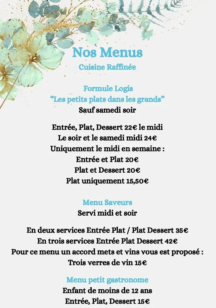 Menü_Logis Le Grand Hôtel Montval-sur-Loir_Montval-sur-Loir_Bild_2