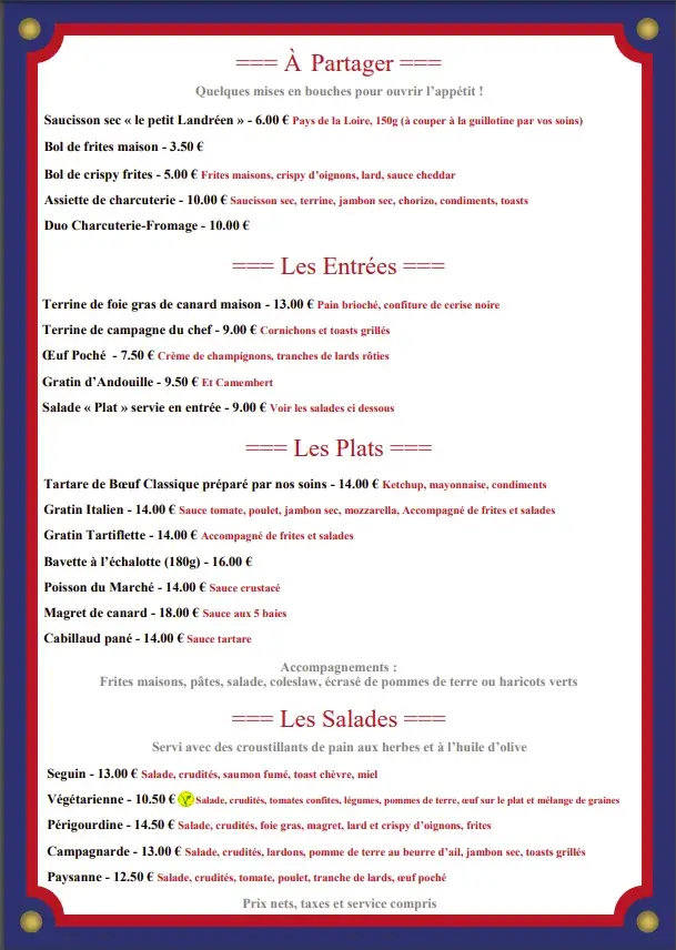 Menu_L'imprévu Brasserie Castelorienne_Montval-sur-Loir_image_2
