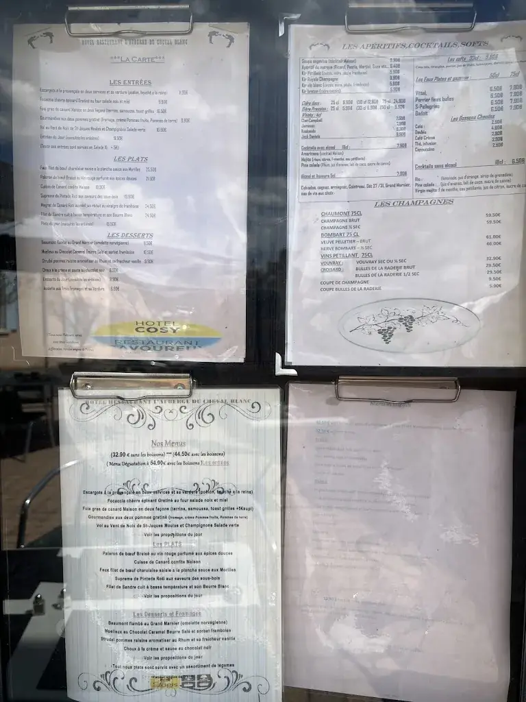 Menu_Auberge du Cheval Blanc_Beaumont-Pied-de-Bœuf_image_1