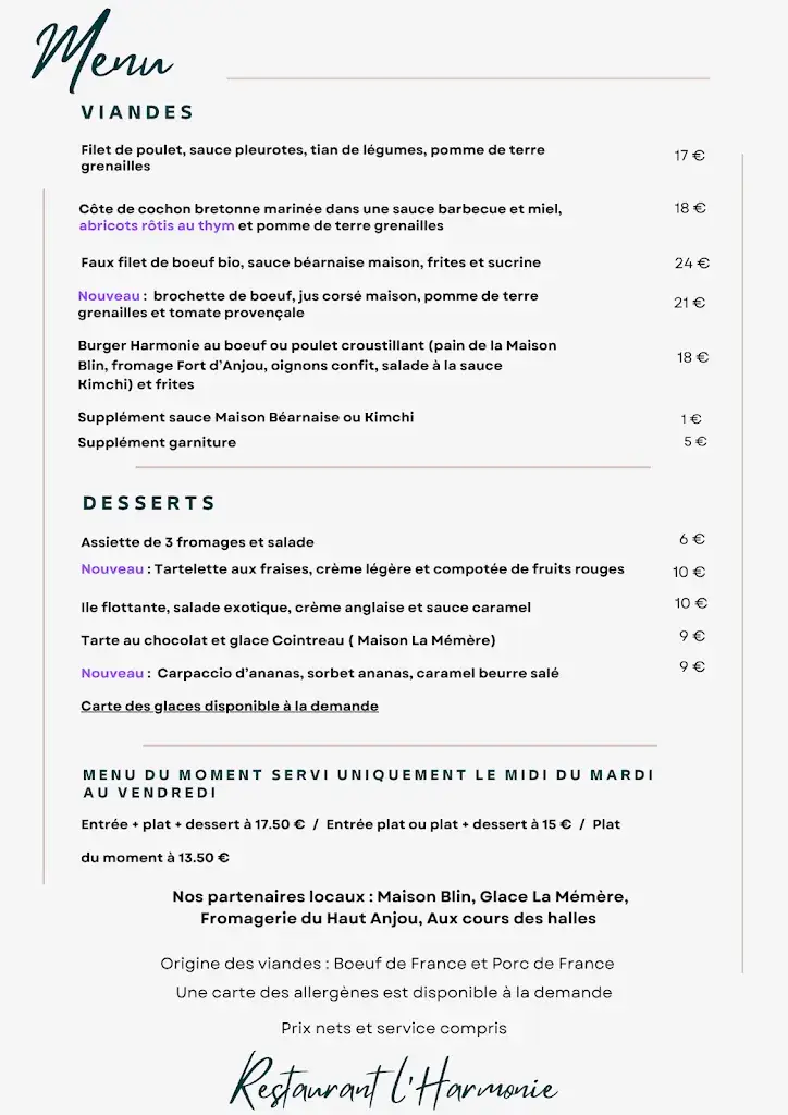 Menu_Restaurant Harmonie_Château-Gontier-sur-Mayenne_image_4