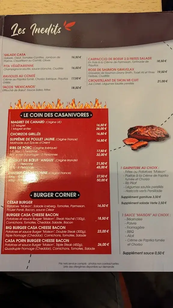 Menu_Brasserie Pizzeria La Casa_Château-Gontier-sur-Mayenne_image_2