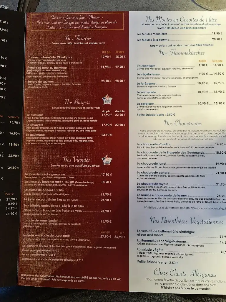 Menu_La Brasserie des Gourmands_Andrézieux-Bouthéon_image_2