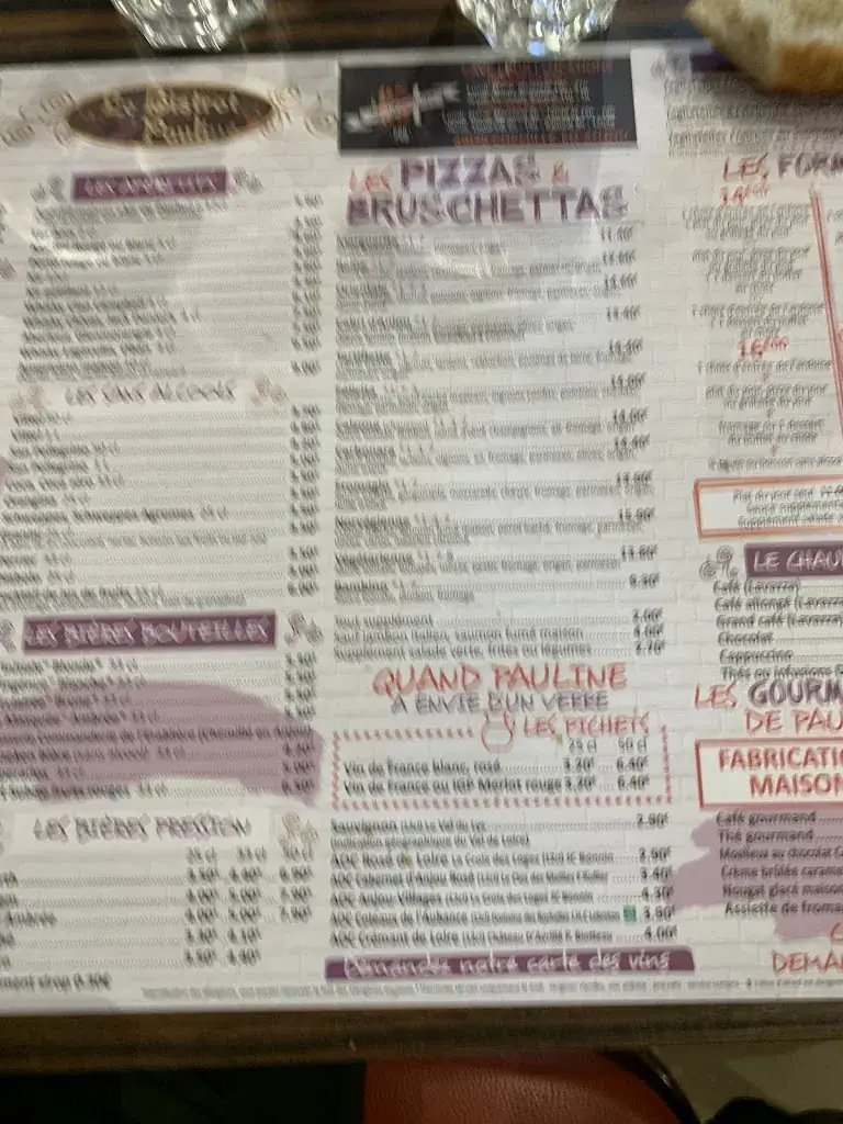 Menu_Le Bistrot 2 Pauline_Chemillé-en-Anjou_image_2