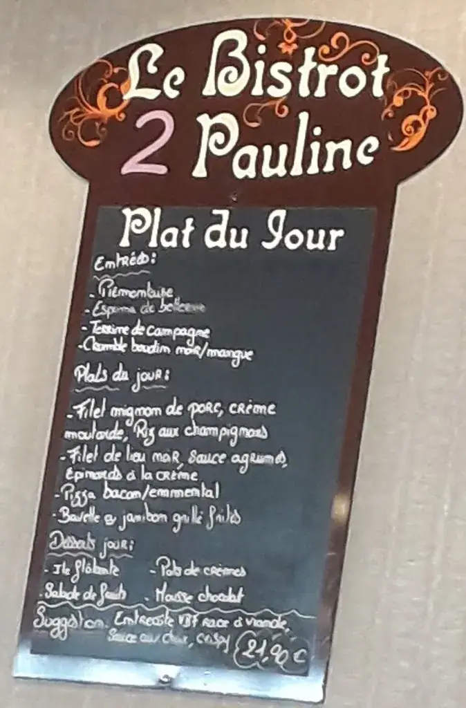 Menu_Le Bistrot 2 Pauline_Chemillé-en-Anjou_image_4