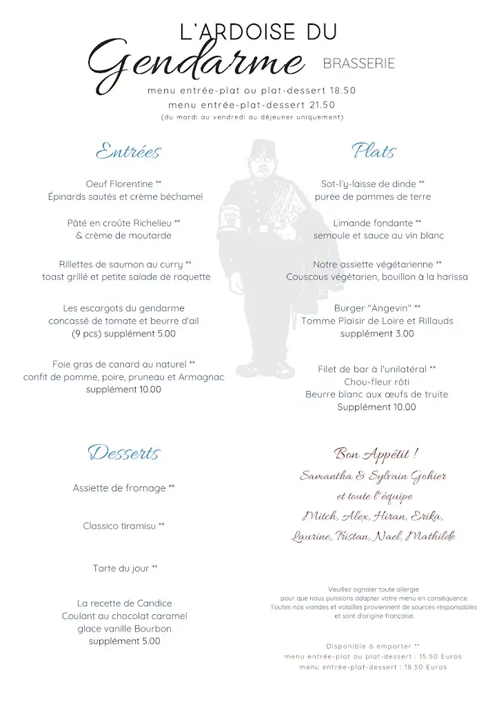 Menu_Logis Auberge de l'Ombrée_d'Anjou_image_1