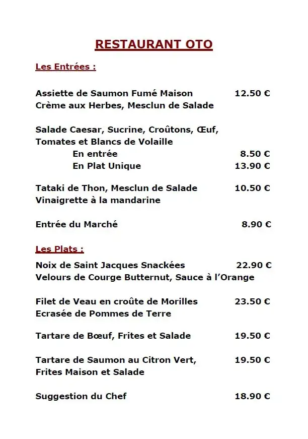 Menu_Restaurant O'TO_Cholet_immagine_1