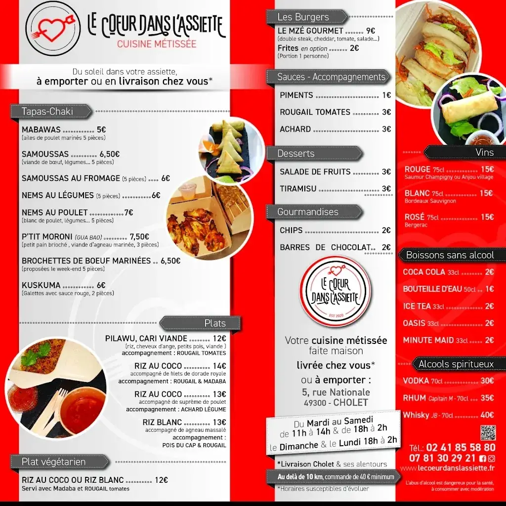Menu_Le Coeur dans l'assiette_Cholet_image_1