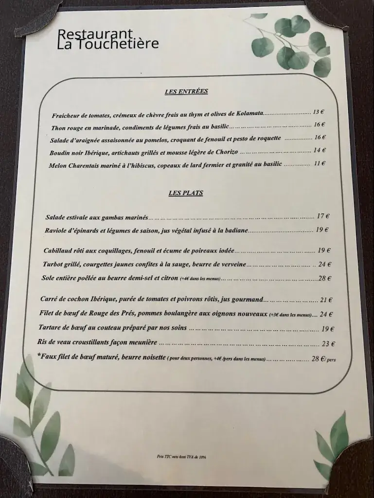 Menü_La Touchetière - Bar à vins & Restaurant_Cholet_Bild_3