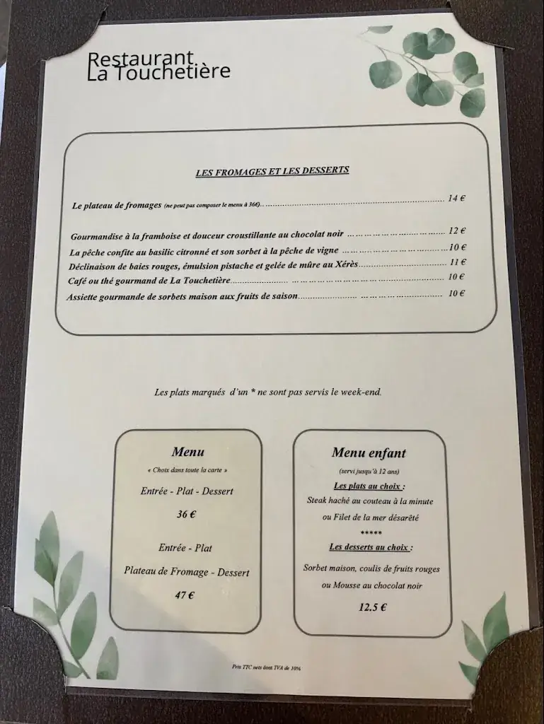 Menü_La Touchetière - Bar à vins & Restaurant_Cholet_Bild_4