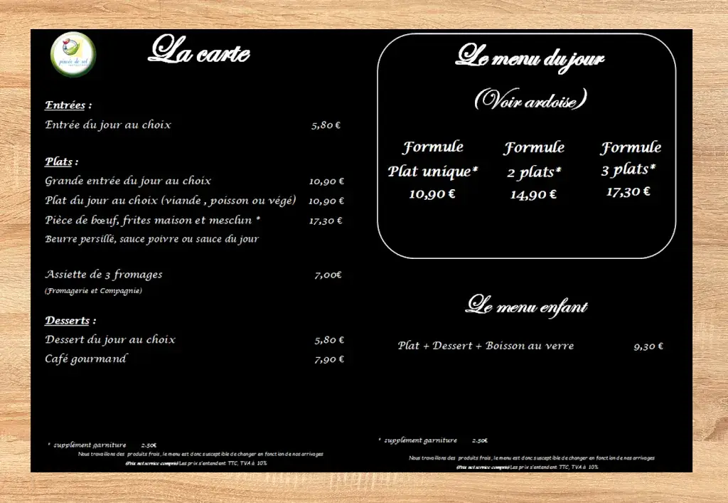 Menu_Restaurant Pincée de Sel_Cholet_image_1