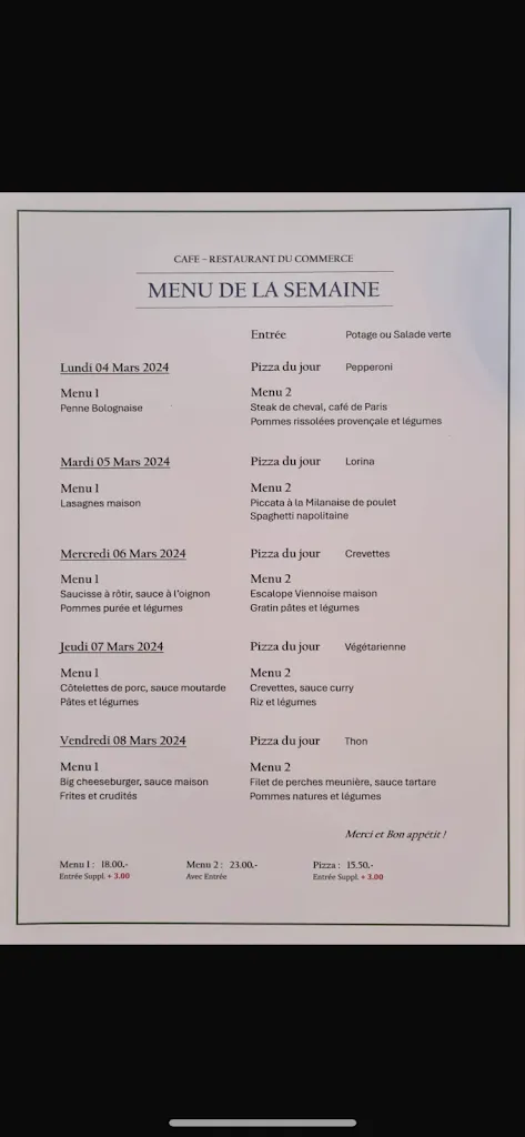 Menu_Café Restaurant du Commerce_Vevey_image_3