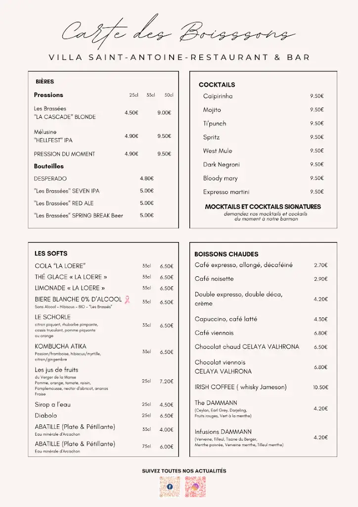 Menu_Restaurant Villa Saint-Antoine Clisson_Clisson_image_3