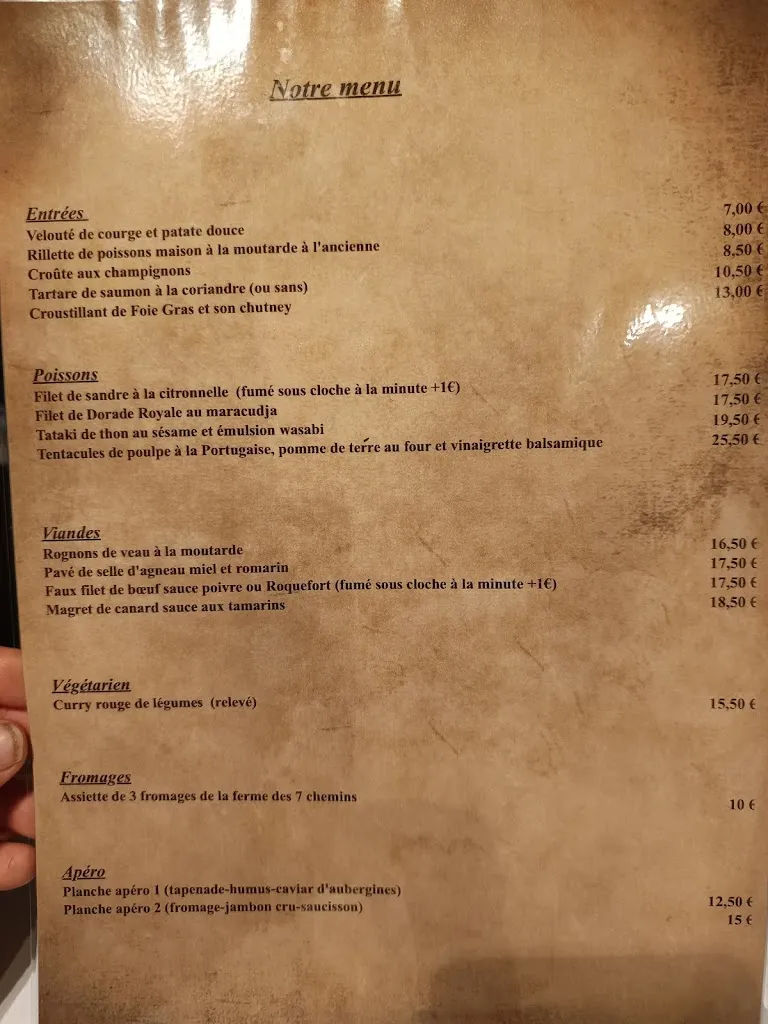 Menu_Auberge de la roche_Marsac-sur-Don_image_1