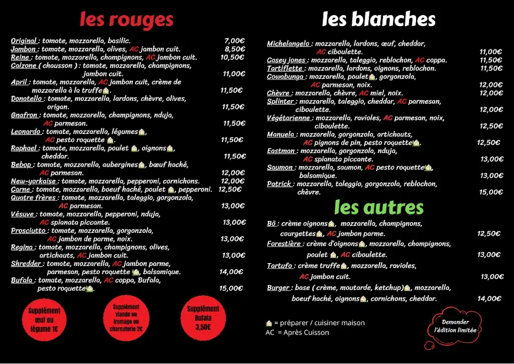 Menu_Piz'a Donatello_Montmerle-sur-Saône_immagine_1