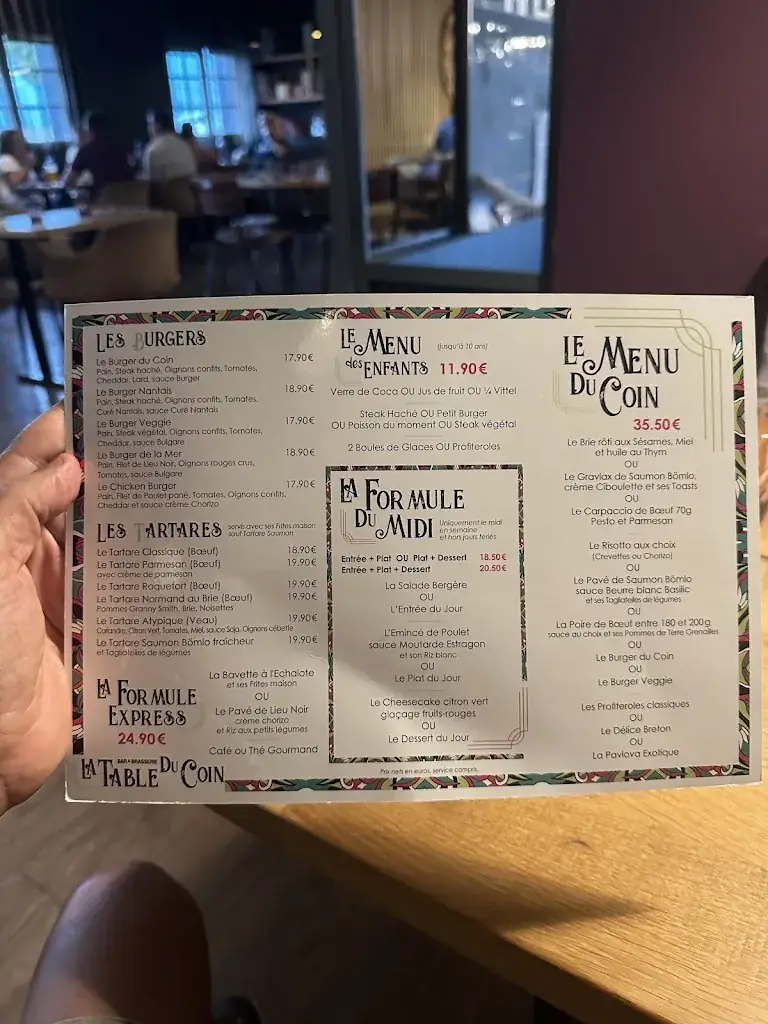 Menu_La Table du Coin - Restaurant Saint-Herblain_Saint-Herblain_image_3