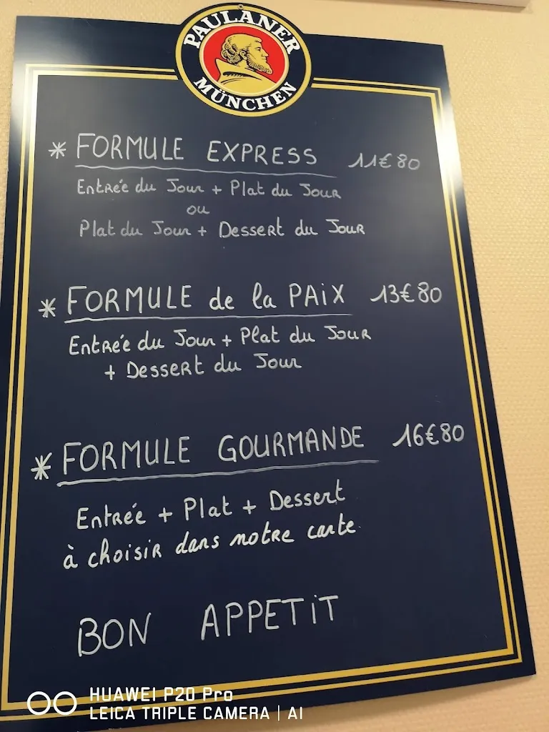 Menu_Brasserie de la Paix_Coulaines_image_1