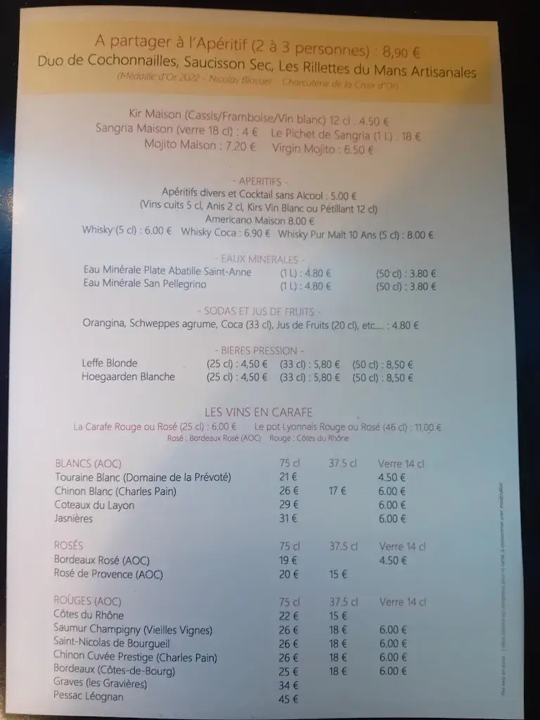 Menu_La Vieille Porte_Mans_image_1