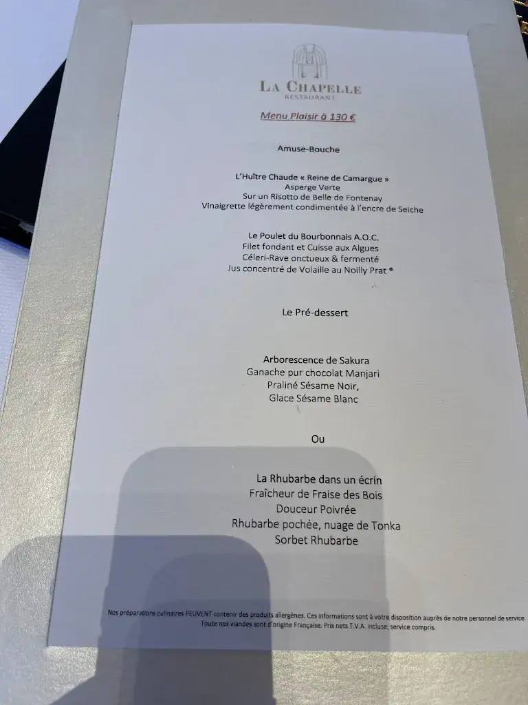 Menu_Restaurant La Chapelle_Montluçon_image_4