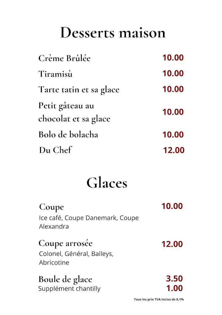 Menu_Restaurant Chez Di SARL_Bôle_image_3