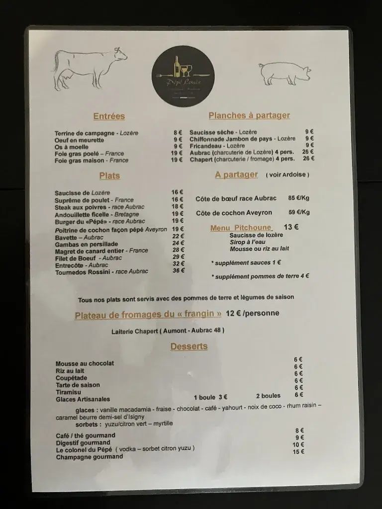 Menu_Pépé Louis_Montluçon_immagine_1