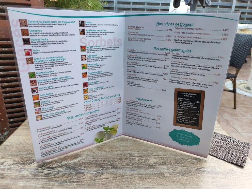 Menu_HOTEL RESTAURANT Crêperie du Château_Craon_image_1