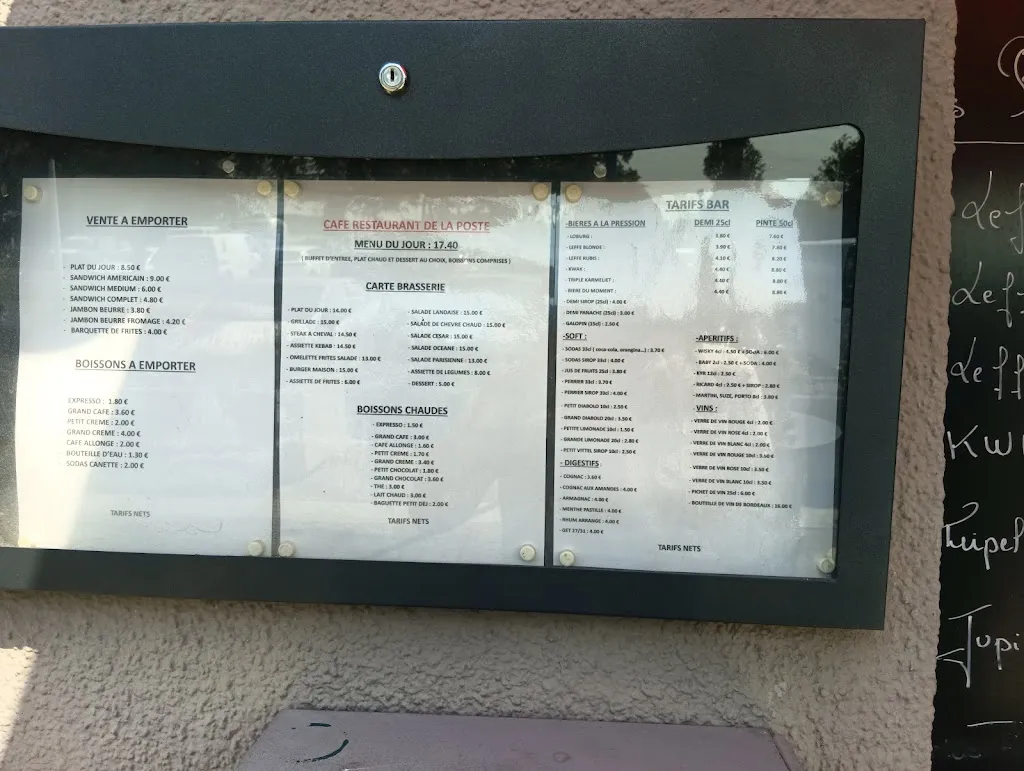 Menu_Cafe-restaurant de la Poste_Donges_image_1