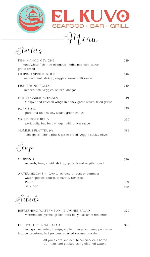 Menu_El Kuvo_Philippines_image_1