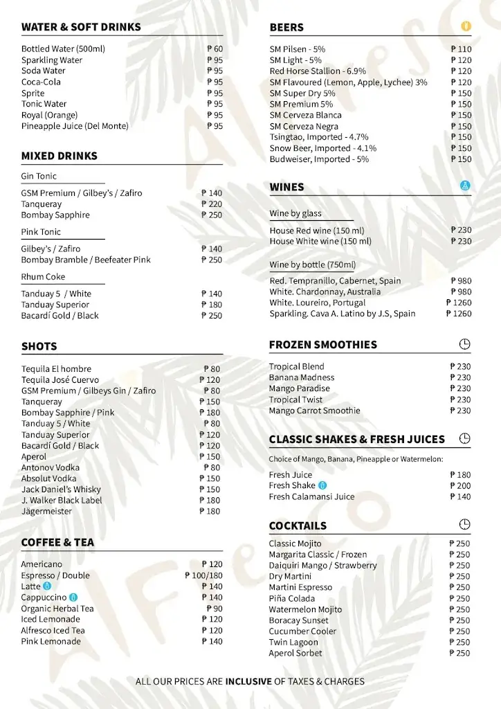 Menu_AlFresco Coron_Philippines_image_3