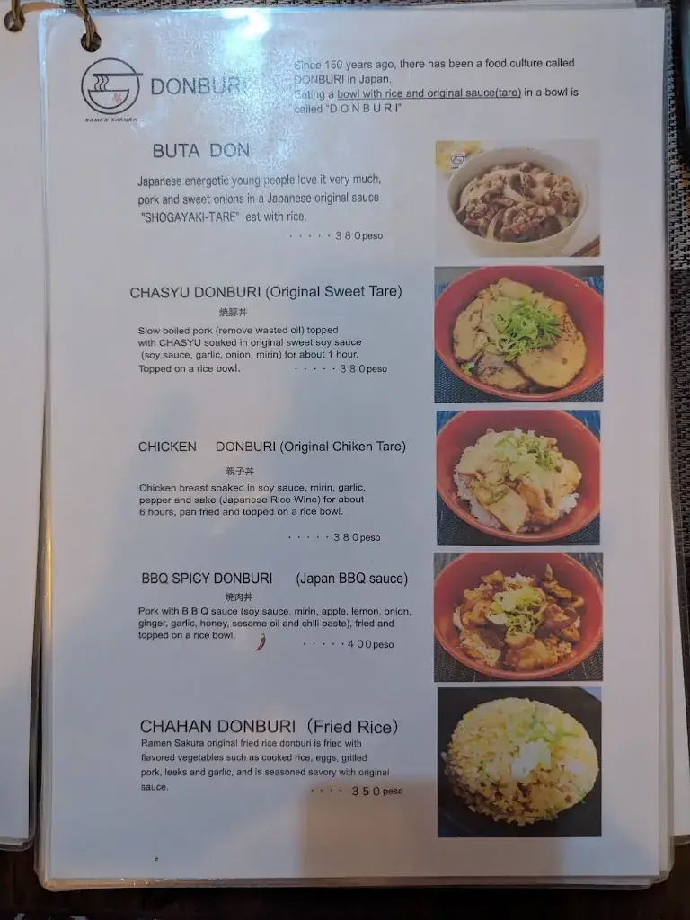 Menu_Ramen Sakura Coron/Palawan _Philippines_immagine_2