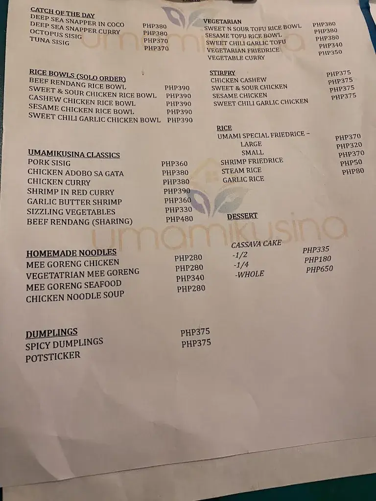 Menu_UMAMIKUSINA RESTAURANT_Philippines_image_1