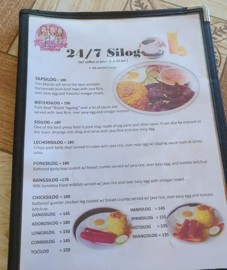 Menu_Tres Marias Silog & Goto Haws_Philippines_image_4
