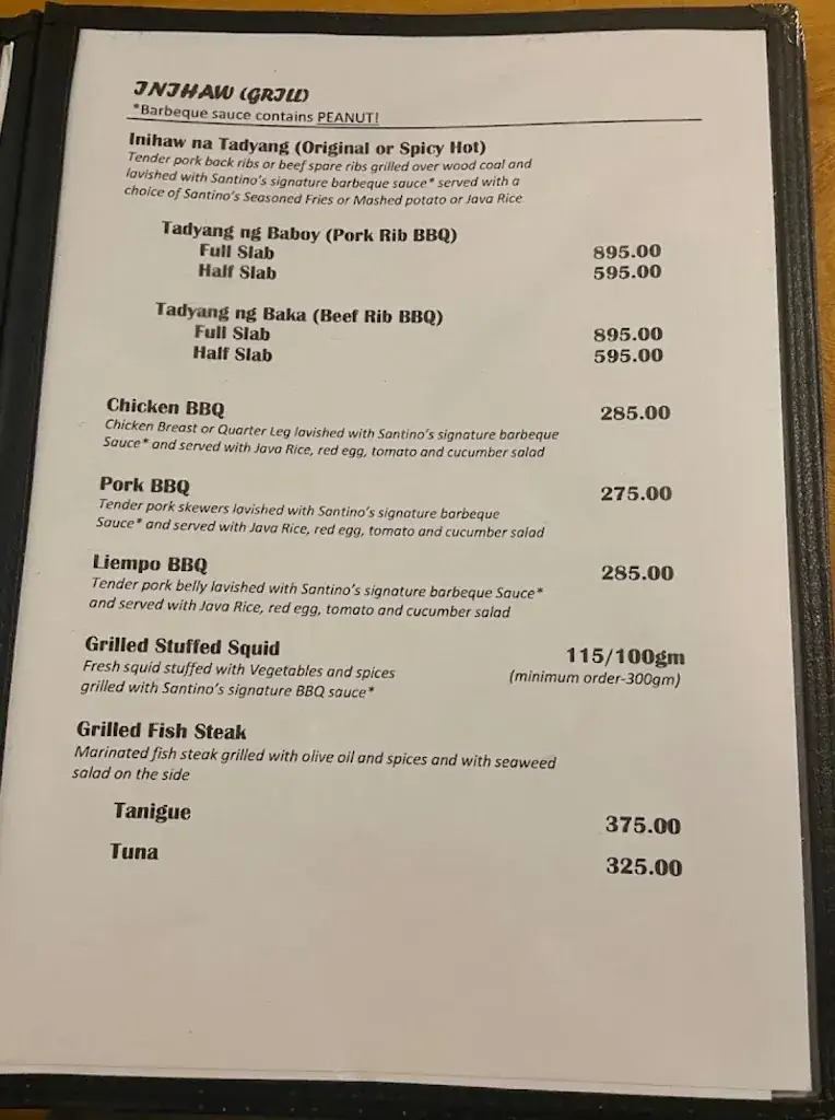 Menu_Santino's Grill_Philippines_immagine_4
